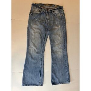 BKE Fulton Jeans Mens 32 Distressed Bootcut Medium Wash Y2K Denim